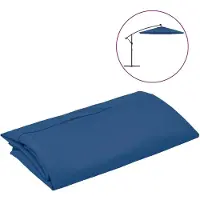 vidaXL Vervangingsdoek voor zweefparasol 350 cm azuurblauw