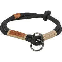 Trixie BE NORDIC HALSBAND HOND HALF-SLIP ZWART / ZAND 50X1.3 CM