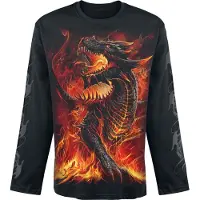 Spiral - Gothic Shirt met lange mouwen - Draconis - M tot XXL - voor Mannen - zwart | Maat XL