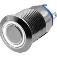 Proride Metalen Pulsschakelaar 220V OFF-(ON) - 12mm - Momentschakelaar - Spatwaterdicht - LED Indicatie Wit