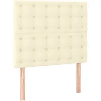 vidaXL Hoofdbord crème 80x5x118/128 cm kunstleer