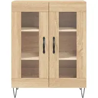 vidaXL Hoge kast 69,5x34x180 cm bewerkt hout sonoma eikenkleurig