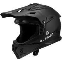 LS2 MX708 Fast II Solid Mat Zwart Offroad Helm Maat 3XL