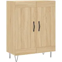 vidaXL Hoge kast 69,5x34x180 cm bewerkt hout sonoma eikenkleurig