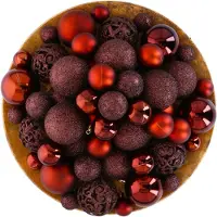 Giftsome Kerstballen Set Brons - 101 Stuks Kunststof Kerstballen - Incl. Piek - Ø3/4/6 cm