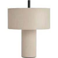 New Works LED-tafellamp Margin, dimbaar, crème / amber, Woon-/ Eetkamer, Textiel / Stof / Zijde, Scandinavisch, LED tafellamp