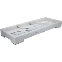 Intirilife Opbergbak Toilettafel Dienblad in Marmer Wit van kunsthars - 29.5 x 11.2 x 3 cm - Een stijlvolle manier om oppervlakken en organisatoren te beschermen