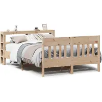 vidaXL Bedframe zonder matras massief grenenhout 140x190 cm