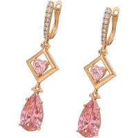 NAEMI Oorbellen goud / pink
