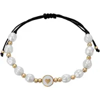 Gaya Armband goud / zwart / wit