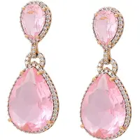 NAEMI Oorbellen goud / rosa / transparant