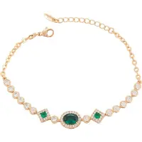 NAEMI Armband goud / groen