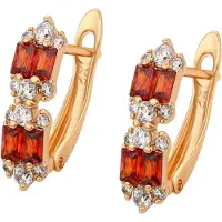 NAEMI Oorbellen goud / rood / transparant