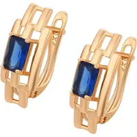 Gaya Oorbellen donkerblauw / goud