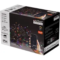 Entac Smart LED Lichtsnoer Kerst 9m - Bestuurbaar met App - Dimbaar - Kerstverlichting voor Buiten en Binnen - Gekleurd Licht RGB