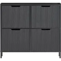 SoBuy Schoenenkast - Zwart - 100x19x91 cm