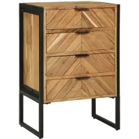 vidaXL Dressoir 50 x 35 x 75 cm Massief acaciahout