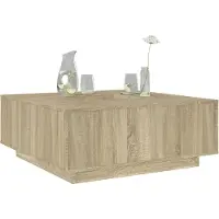 vidaXL Salontafel 100x100x40 cm bewerkt hout sonoma eikenkleurig