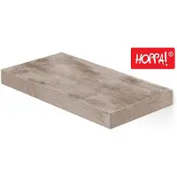 Hoppa! Wandplank | Voor boeken, foto's, decoratie | zwevende plank | 60 x 20 x 3,8 cm (BxDxH) | kantoorplank | Vintage Greige