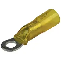 Seachoice 3 To 1 Heat Shrink Ring Terminal Geel 6.3 mm-25 Pcs