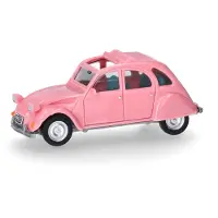 Herpa Citroen 2CV Faltdach Open, Roze