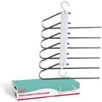 Umuzi Cleaning Ruimtebesparende kledinghanger Set/2 - 38 x 3 x 34 cm - Wit/Zilver