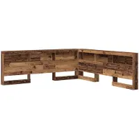 vidaXL Opberghoofdbord Oud Hout Bewerkt hout
