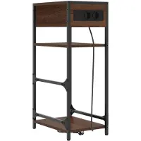 vidaXL Nachtkastje Bruin Eiken 40 x 27 x 76 cm Bewerkt hout
