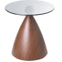 Beliani CORELLA - Bijzettafel - Bruin/Zwart - Metaal