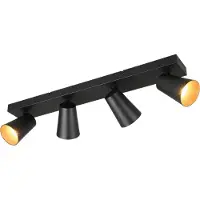 TRIO 4-licht opbouwspot Sharp zwart