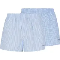 BOSS Boxershorts lichtblauw / wit