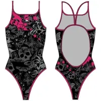 Turbo Skull Butterflyers Stars Swimsuit Zwart M Vrouw