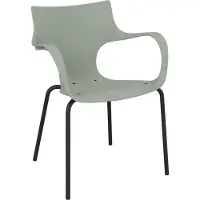 Workliving Jim Stoel - Sage - Zwart Onderstel