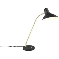 TRIO TRAVELLER - Tafellamp - Bureaulamp - Zwart-goud - excl. 1x E27 4 W - Flexibel