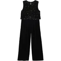 Vertbaudet Fluwelen jumpsuit met pailletten voor meisjes