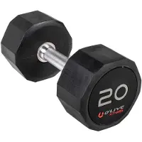 Olive Rubber Pro-style 20kg Dumbbell Zilver 20 kg