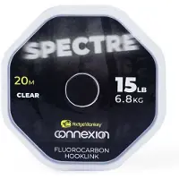 Ridgemonkey Connexion Spectre Fluorocarbon Hooklink 20 M Karperlijn Transparant 15 Lbs