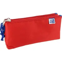 Oxford Hamelin Pencilcase 2 Kangoo Kids Elastic Goma 2 Cremalleras Rood Man