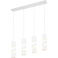 TRIO 4 Lichts Koker Hanglamp Stream Wit