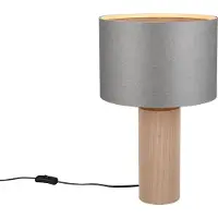 TRIO LED Tafellamp | Canio | Rond | Grijs, hout | IP20 | Lighting