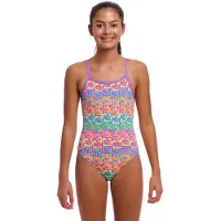 Funkita Single Strap Swimsuit Veelkleurig 12 Years Meisje
