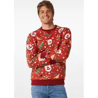 Opposuits Jolly Crew - Heren Sweater - Kersttrui - Kerst - Foute Kerst Trui - Rood - Maat S
