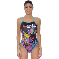Turbo Coral Reeps Swimsuit Zwart 2XL Vrouw