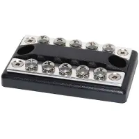 Blue Sea Systems Dualbus Busbar 5 Circuit Power Strip 100a Zwart