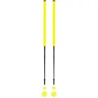 Les batons d'Alain - Skistokken - Citron voor Unisex van Wol - Maat 135 cm - Geel