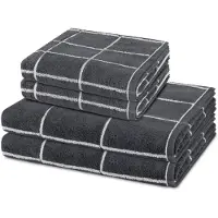 Ross Sonstiges 2 X handdoek 2 X douchehanddoek - in set 4 pack Sensual Skin Karo