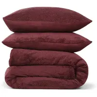 DoubleDry Dekbedovertrek teddy fleece lits jumeaux 240x220 cm + 2 kussenslopen