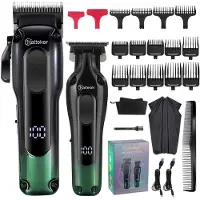 Hatteker Professionele Tondeuse - Draadloos Haarscheerapparaat met Baardtrimmer - Oplaadbare Set