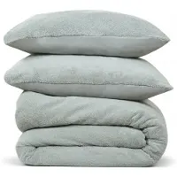 DoubleDry Dekbedovertrek teddy fleece eenpersoons 140x220 cm + 1 kussensloop -