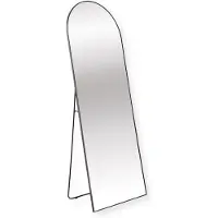 Sensahome Passpiegel - Minimalistische Design Wandspiegel - Staande Spiegel met Metalen Rand - Hangend - Bruin - 160x60 CM